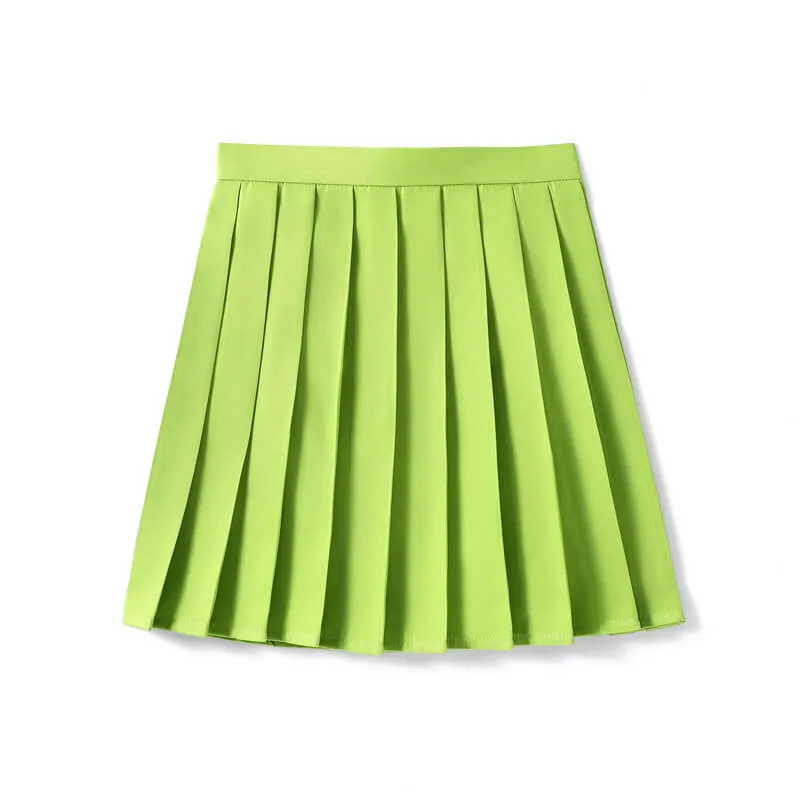 JK pure color school uniform skirt