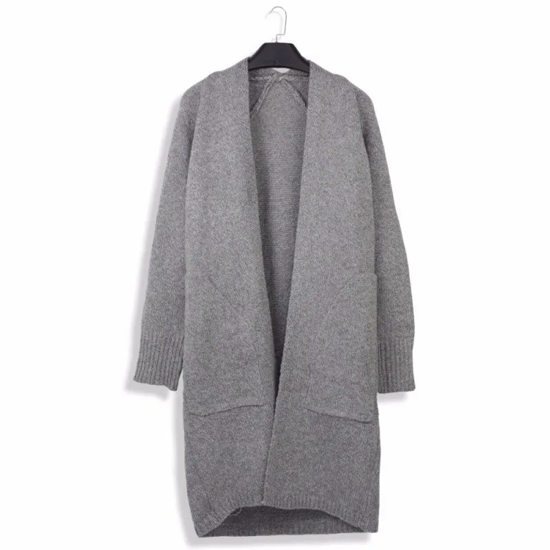 Korean Trendy Loose Sweater Mid-Length Women Cardigan Outerwear