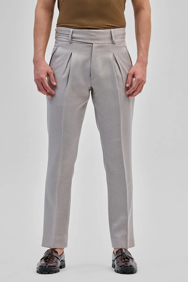 Light Grey Relaxed Fit Korean Trousers