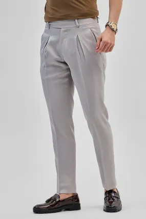 Light Grey Relaxed Fit Korean Trousers