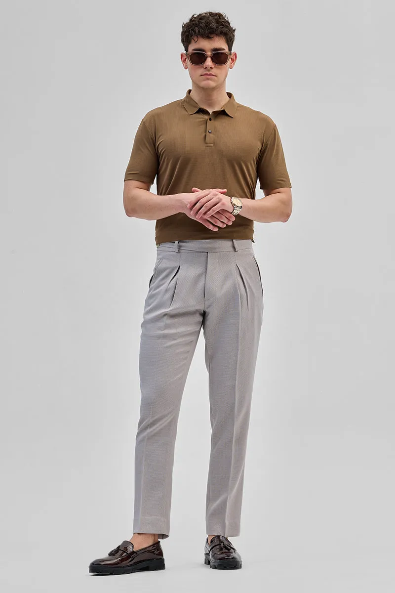 Light Grey Relaxed Fit Korean Trousers