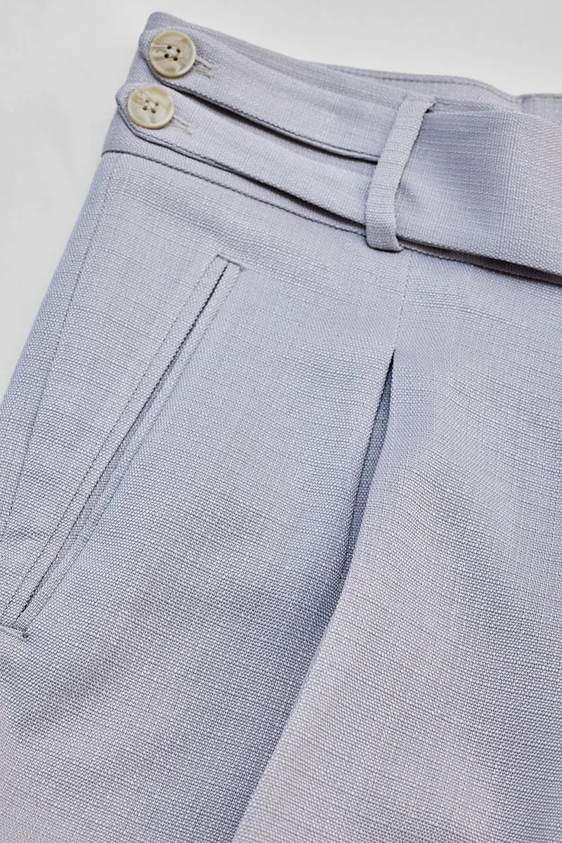 Light Grey Relaxed Fit Korean Trousers