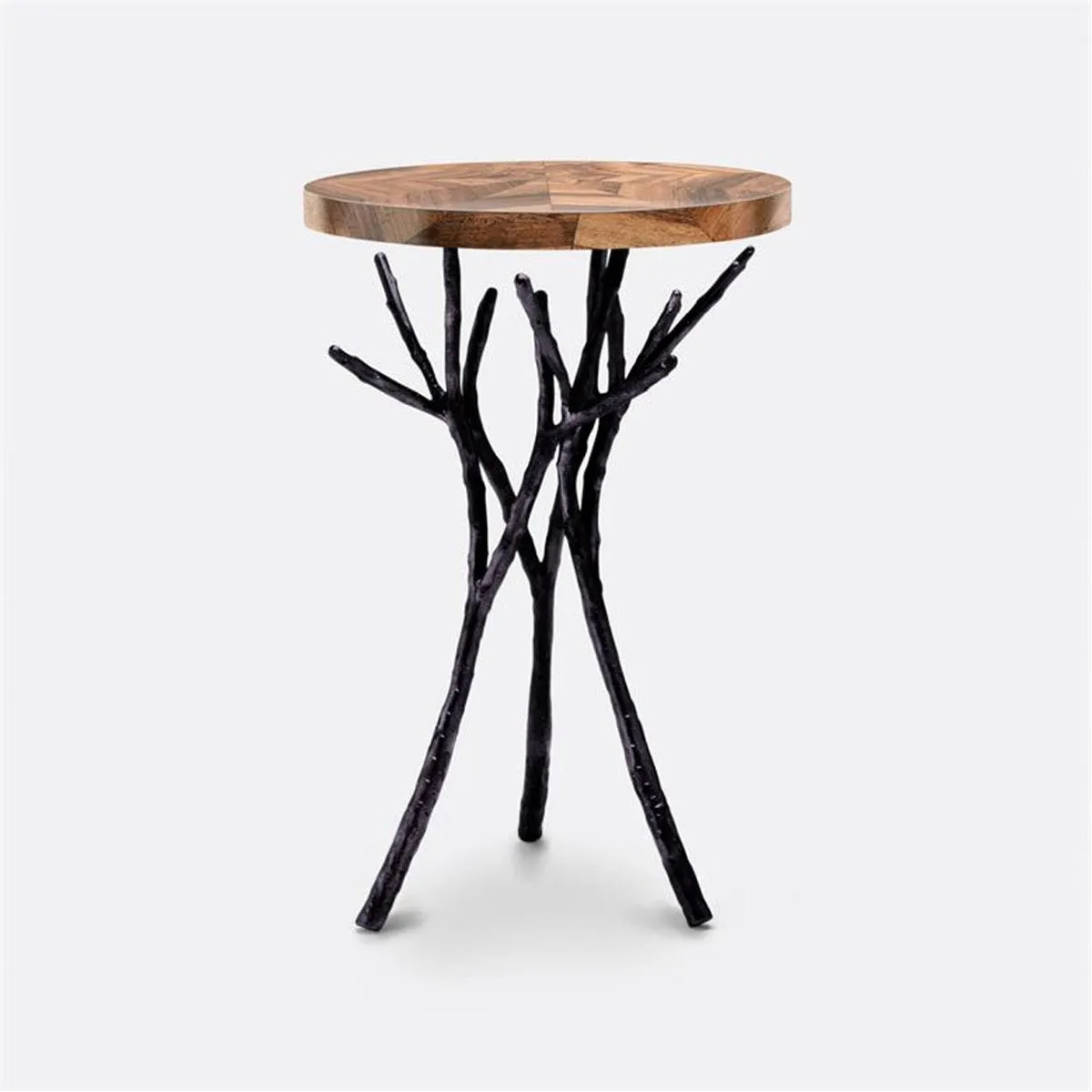 Made Goods Tressa Tree Bramble Table in Banana Bark Top