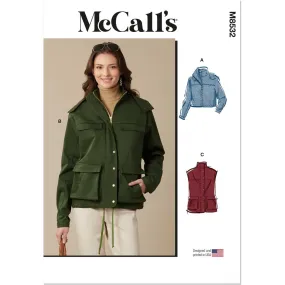 McCall's Pattern M8532 Misses' Jackets and Vest