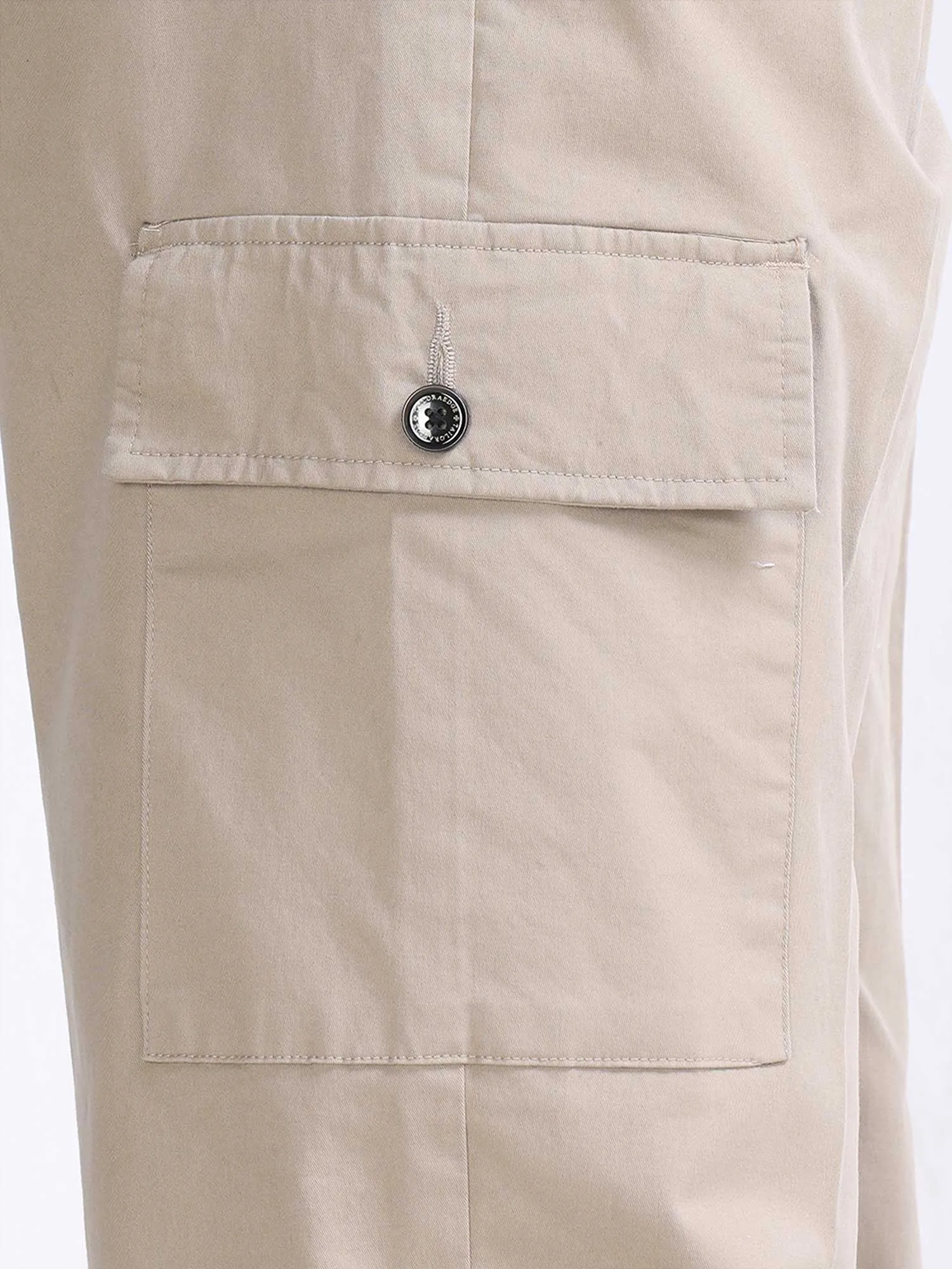 Milano Double Pleated Khaki Relaxed Cargo