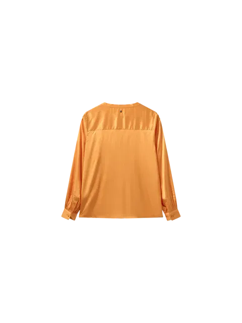 Mos Mosh Blazing Orange Enfa Satin Blouse