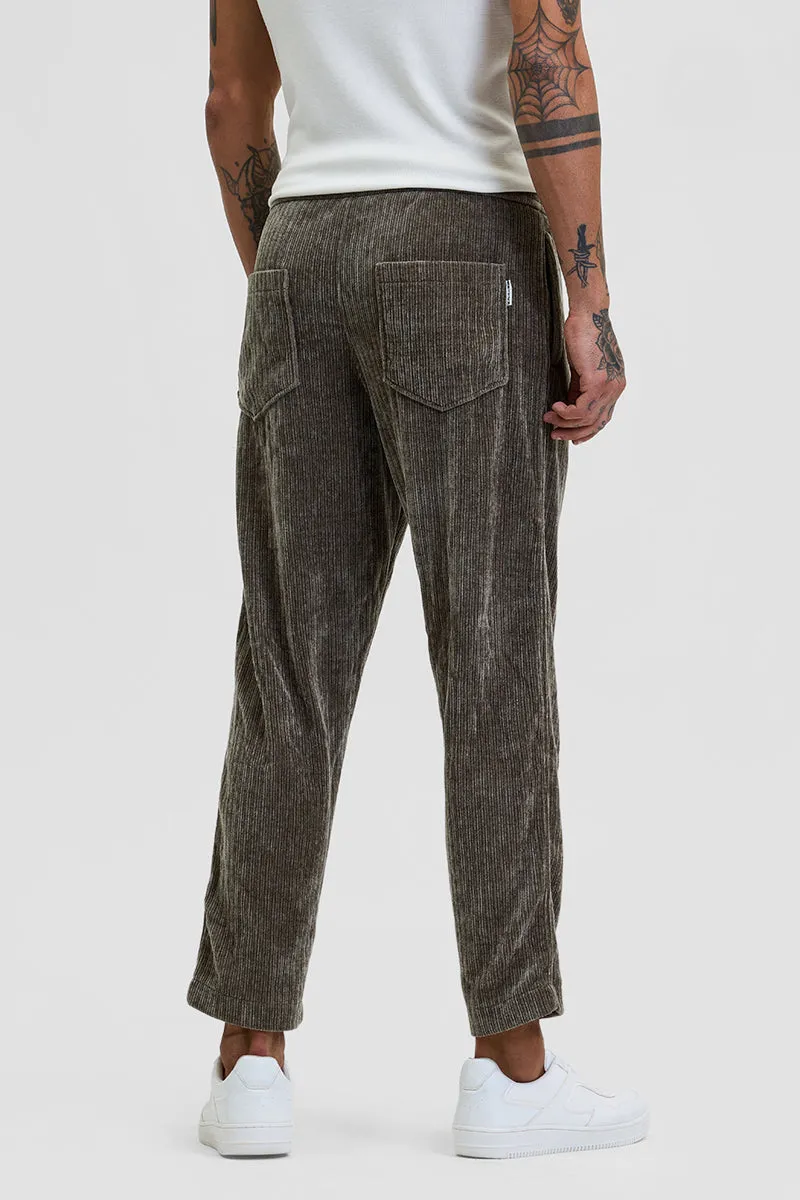 Olive Corduroy Relaxed Fit Trousers