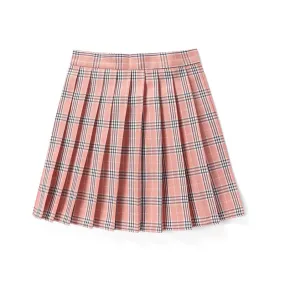 [Orange Pink] Jk vintage plaid seifuku uniform skirt