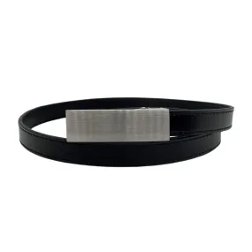 Peroz EVE - Women's Black Slim Leather Belt