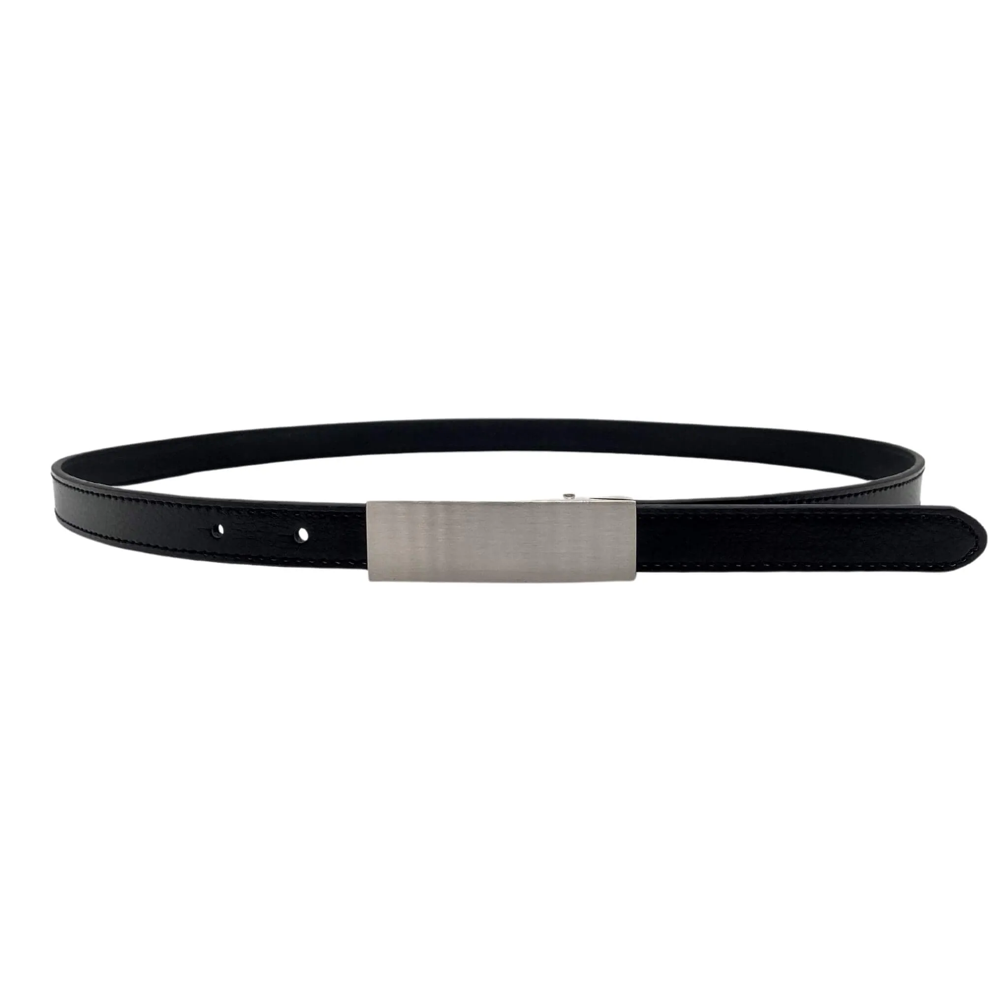 Peroz EVE - Women's Black Slim Leather Belt