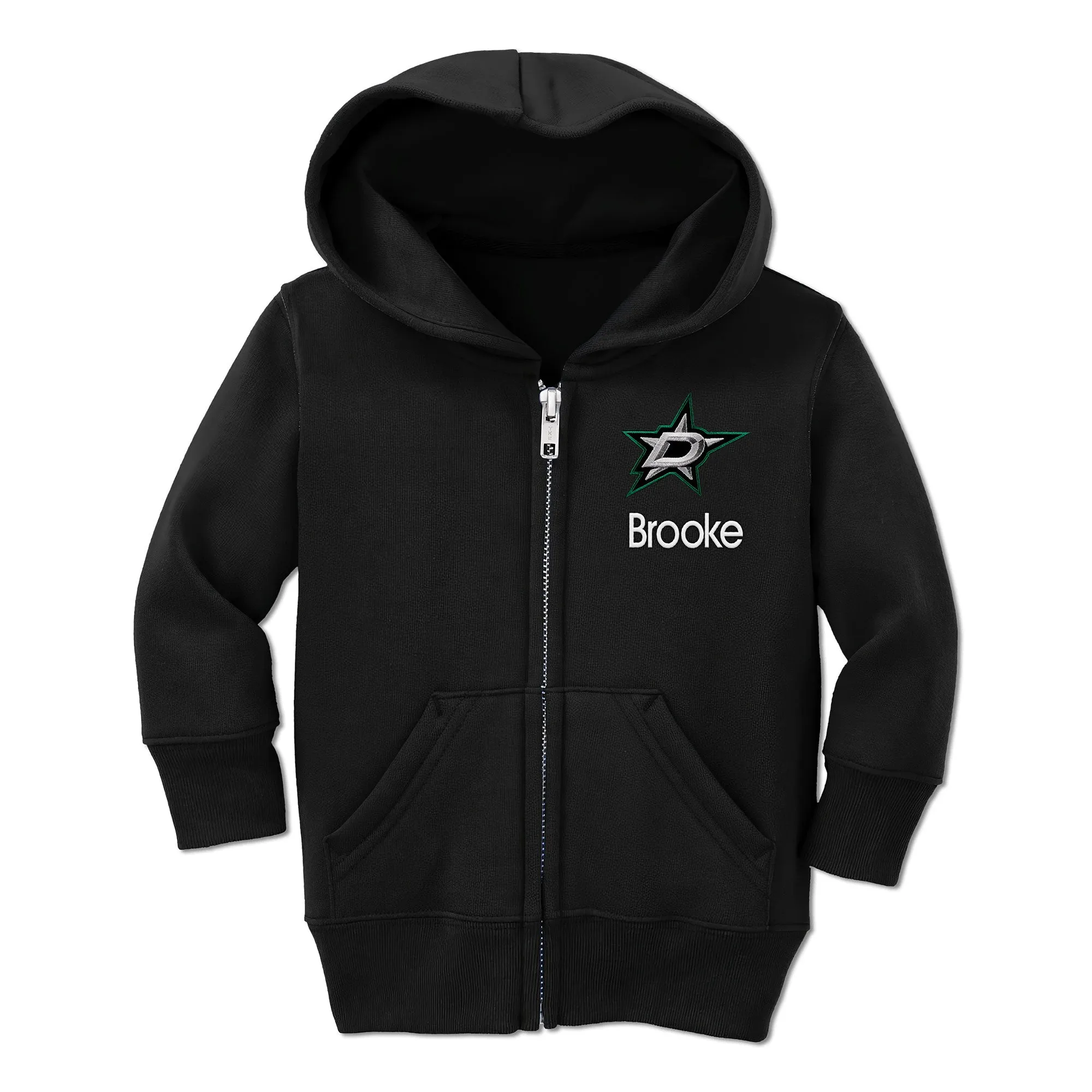 Personalized Dallas Stars Toddler Full-Zip Hooded Sweatshirt