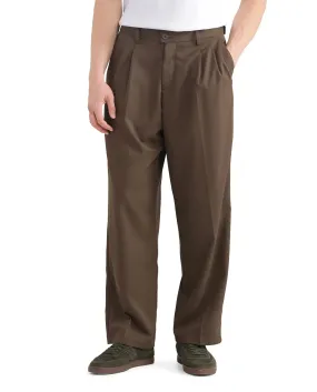 Rare Rabbit Men Enzot Olive Button Closure Regular Fit Plain Trouser