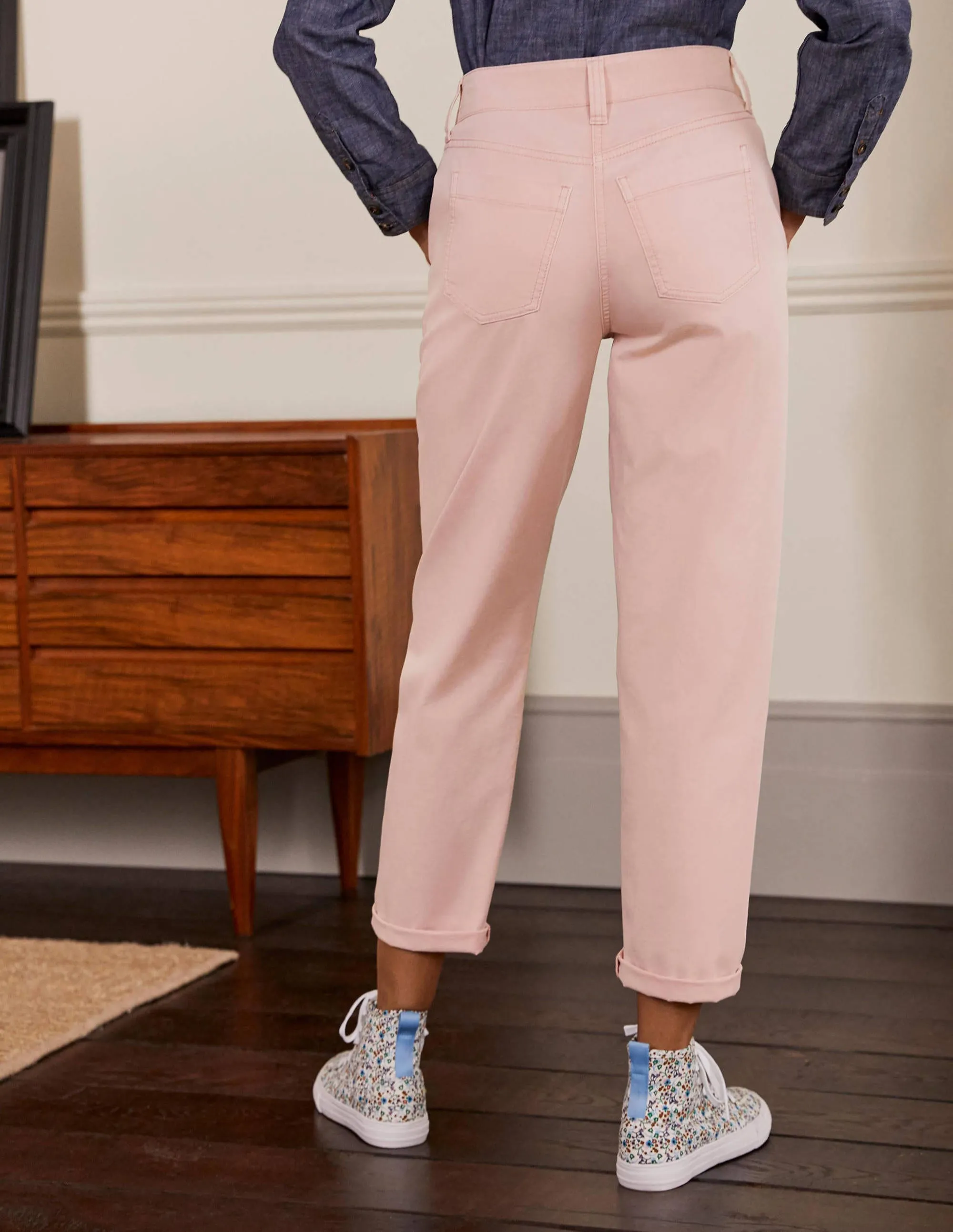 Relaxed Chino Trousers-Milkshake