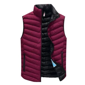 Stylish Outdoor Solid Color Warm Vests