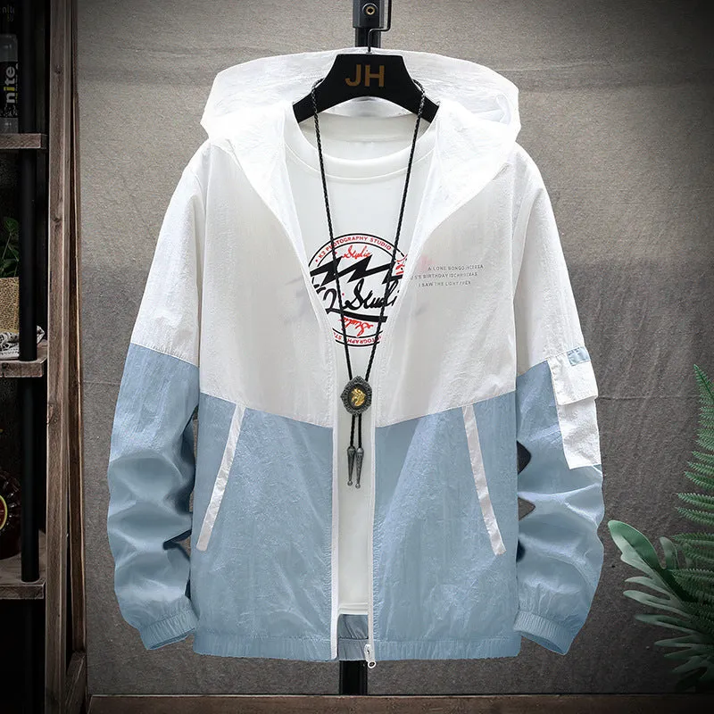 Summer Men Casual Korean Jacket Sporty Trendy Youth Sunscreen Shirt