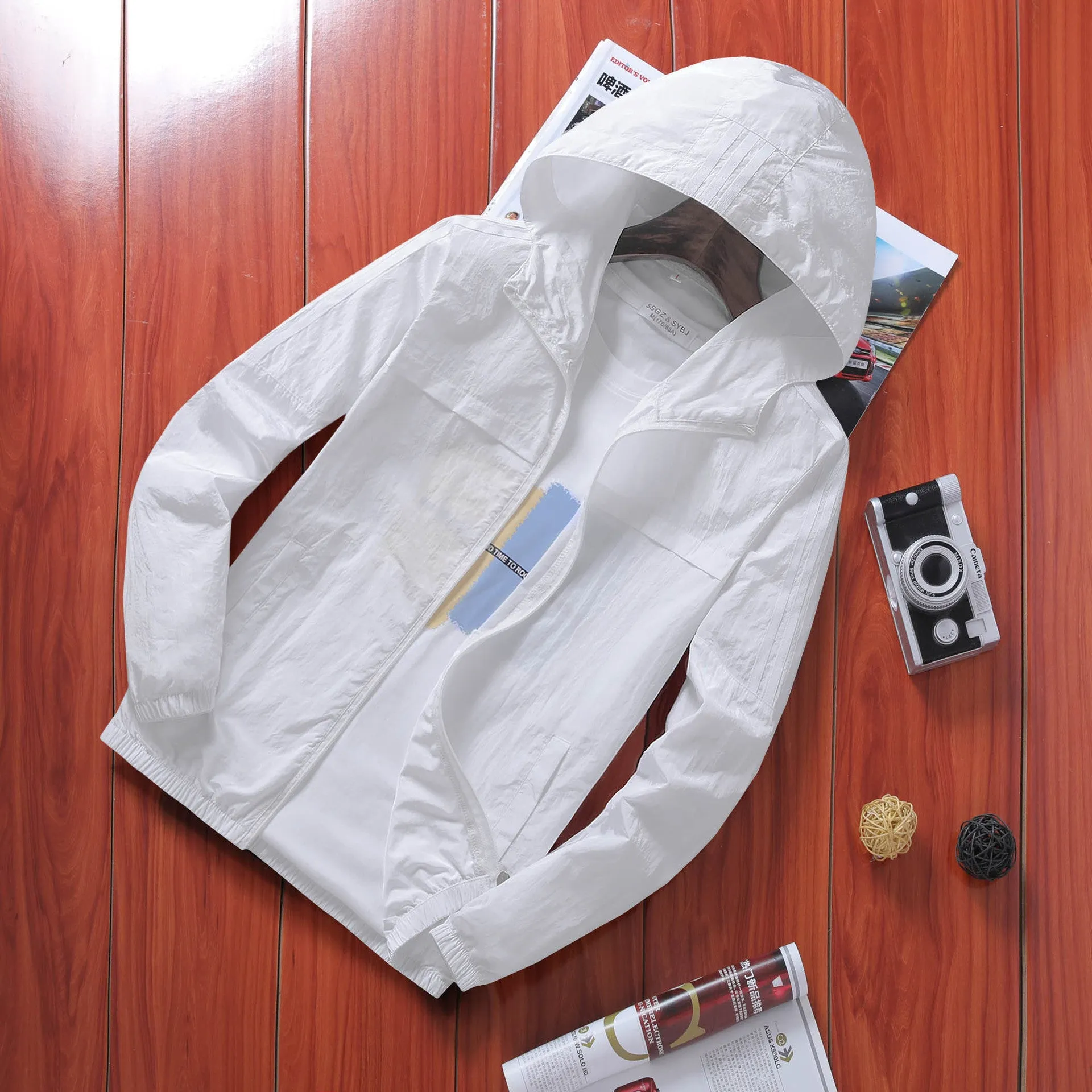 Summer Men Casual Korean Jacket Sporty Trendy Youth Sunscreen Shirt