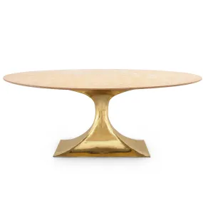 Villa & House Stockholm Small Oval Dining Table Brass