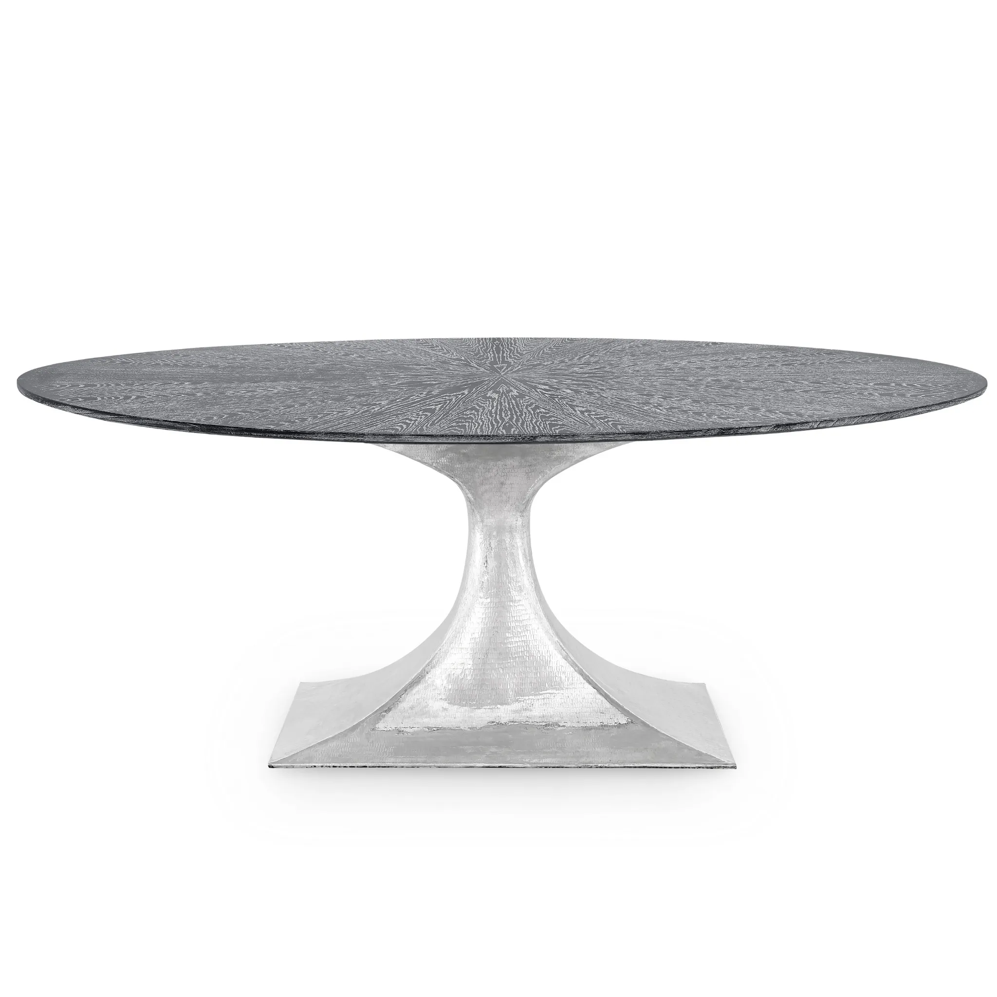 Villa & House Stockholm Small Oval Dining Table Nickel