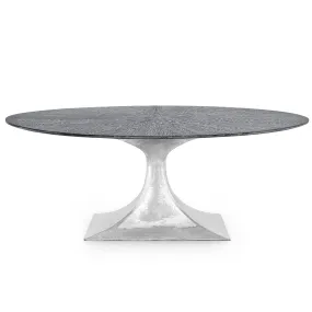 Villa & House Stockholm Small Oval Dining Table Nickel